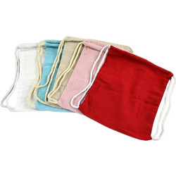 POLYCOTTON BAGPACK WITH ROPE 32cmX40cm - Plastona