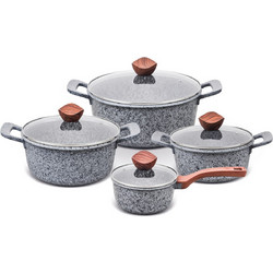Promis Set of pots GRANITE saucepan 20 24 28 16cm