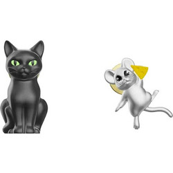 METALMORPHOSE MTMP113BX ΚΑΡΦΙΤΣΑ FASHION PIN SET OF 2 PINS- CAT & MOUSE