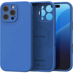 Θήκη iPhone 16 Pro Max Spacecase Silicone Mag Case Σιλικόνης με MagSafe - Blue (5905719111991)