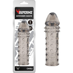 Chisa Novelties Extra Texture Sleeve Κάλυμμα Επιμήκυνσης Πέους Γκρι
