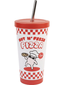 KETNIPZ - Pizza - Fashion Straw Tumbler - Size 19Oz