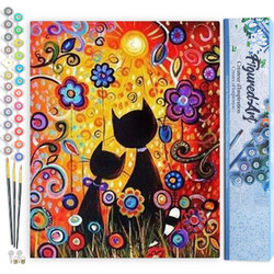 Figured'Art Καμβάς Ζωγραφικής με Αριθμούς - Cartoon Cats 40x50cm