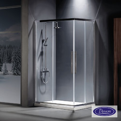 Καμπίνα ντουζιέρας Γωνιακής Εισόδου Corner Entry 100x100 (97-99 x 97-99 εκ.) Devon Flow Clean Glass Chrome