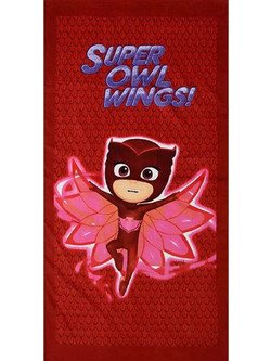 Aquablue PJ Masks Owlette Παιδική Πετσέτα Θαλάσσης Κόκκινη