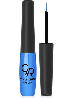 Golden Rose Style Liner 18 Metallic Blue Πινέλο Eyeliner 6.5ml