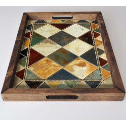 Δίσκος Σερβιρίσματος 799EVL1134 48x38x4cm Multi Aberto Design Mdf,Ξύλο