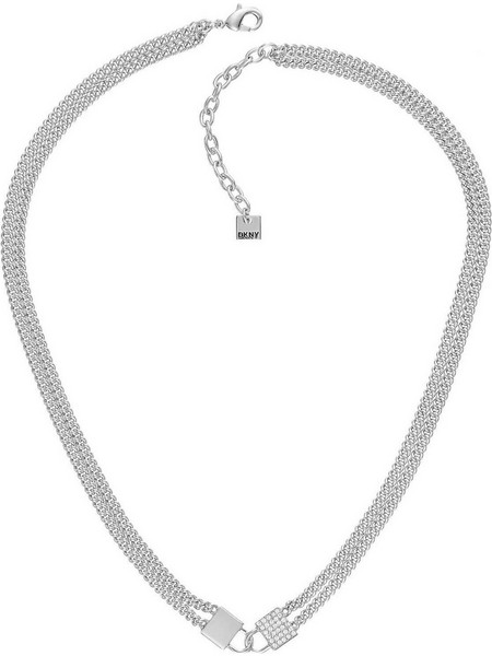 DKNY Γυναικείο Κολιέ Λουκέτα από Ατσάλι Ασημί 5520107