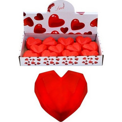 Φωτεινή Καρδιά Διαμαντένιου Σχεδίου - 6cm - LED Love Decor
