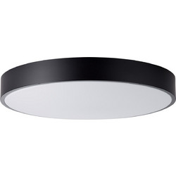 Φωτιστικό Οροφής Απλίκα Slimline Brilliant, με λαμπτήρα LED, τηλεχειριστήριο και διαστάσεις 49x49x8.5cm - Μαύρο