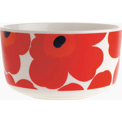 Μπωλ Σερβιρίσματος Oiva Unikko 063433 500ml Φ12,5x7cm White-Red Marimekko Κεραμικό
