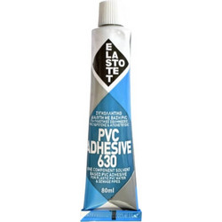Κόλλα PVC Διάφανη για Σωλήνες 80ml Elastotet