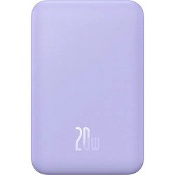 Baseus Magnetic Mini Wireless Magsafe Power Bank 5000mAh 20W με Θύρα USB-C Purple