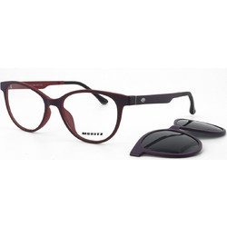 Moritz MZ21913 QM08 Ανδρικός Σκελετός Γυαλιών Οράσεως με Clip-On Κοκάλινος Καφέ