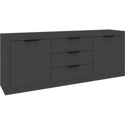 Μπουφές Doha pakoworld σε ανθρακί απόχρωση 210x45x80.5εκ 361-000106