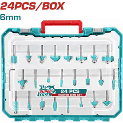 TOTAL ΕΠΑΓΓ. ΣΕΤ ΜΑΧΑΙΡΙΑ ΡΟΥΤΕΡ 6mm 24ΤΕΜ (TACSR12406)
