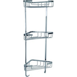 - Τριπλή γωνιακή σπογγοθήκη χρωμέ SS 304 595Χ240Χ150mm