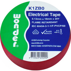 ΤΑΙΝΙΑ ΜΟΝΩΤΙΚΗ PVC 0.13X19X20Y ΚΟΚΚΙΝΗ K1ZB0 WND (ΣΕΤ ΜΕ 30)