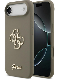 Guess Silicone Big 4G Script Back Cover Brown (iPhone 17 Air)