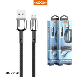 Moxom Braided USB 2.0 to micro USB Cable Μαύρο 1m (MX-CB122) 1τμχ