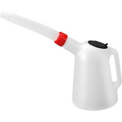 ΔΟΧΕΙΟ ΠΛΑΣΤΙΚΟ (HDPE) ΓΙΑ ΜΕΤΑΦΟΡΑ ΛΑΔΙΟΥ ΜΕ ΕΥΚΑΜΠΤΟ ΜΑΚΡΥ ΣΤΟΜΙΟ ΚΑΙ ΚΑΠΑΚΙ ΛΕΥΚΟ 1000ml LAMPA - 1 TEM