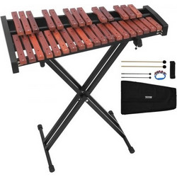 Ξυλόφωνο Glockenspiel VEVOR, 32 Νότες, Ξύλινο Επαγγελματικό Κρουστό Όργανο, με Ρυθμιζόμενη Κατά Ύψος Βάση, 4 Μπαγκέτες, Τσάντα Μεταφοράς, Σετ Μουσικού Οργάνου για Αρχάριους Ενήλικες και Παιδιά