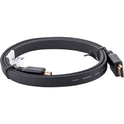 Lanberg Καλώδιο HDMI 2.0 Flat HDMI Male to HDMI Male 1m Black