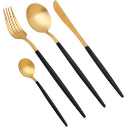 Σετ Μαχαιροπίρουνα 24 Τεμαχίων Cryspo Trio Senso Black Gold Mat 7.5mm (45.803.24)