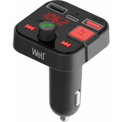 Well Car Mp3 Fm Transmitter με λειτουργία Hands-Free FMTRANS-BT-SNAPPY-WL