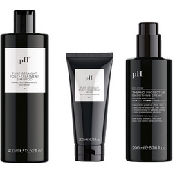 PH LABORATORIES SET PURE STRAIGHT SHAMPOO 400 ML, MASK 200 ML & ΔΩΡΟ THERMO-PROTECTIVE SMOOTHING CREME 200 ML