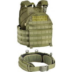 ΓΙΛΕΚΟ ΦΟΡΕΑΣ PLATE CARRIER ΜΕ MOLLE ΖΩΝΗ DEFCON 5 OD GREEN