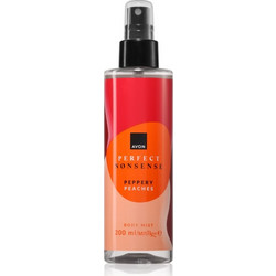 Avon Perfect Nonsense Peppery Peaches αρωματικό σπρεϊ σώματος 200 ml