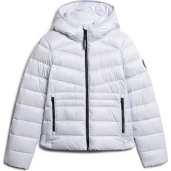Superdry Γυναικείο Μπουφάν Χειμωνιάτικο Puffer Μακρύ Λευκό W5011724A-B9M
