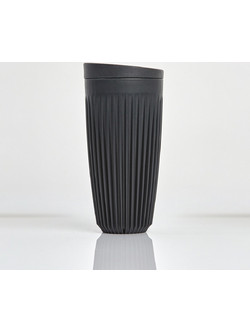 Huskee Ποτήρι Καφέ Πλαστικό Charcoal 473ml