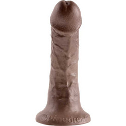 Pipedream King Cock 6" Ρεαλιστικό Dildo με Βεντούζα 15cm Καφέ