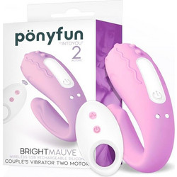 IntoYou Brightmauve Couples Διπλός Δονητής για Ζευγάρια με Τηλεχειριστήριο 8.6cm Mauve