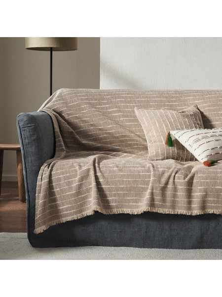 Gofis Home Ριχτάρι Διθέσιου Καναπέ 180x250 Vespera 148/06 Beige