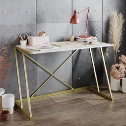 Hanah Home Anemon Γραφείο Λευκό/Χρυσό 120x60x75cm 541HDL1105