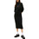 Tommy Jeans Midi Καθημερινό Φόρεμα Πλεκτό Μαύρο DW0DW22167-BDS