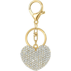 So Charm Μπρελόκ Καρδιά Bijou de Sac με Λαμπερούς Κρυστάλλους Swarovski, Χρυσό B4366-DORE