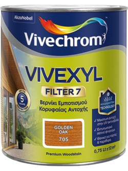 Vivechrom Vivexyl Filter 7 702 Συντηρητικό Εμποτισμού Ξύλου Έτοιμο προς Χρήση Satin Πεύκο 0.75lt
