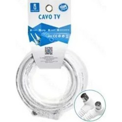 Καλώδιο επέκτασης τηλεόρασης TV Cable 10m/ Right Angle 90 - λευκό