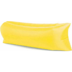 Φουσκωτό Στρώμα & Κάθισμα Ξαπλώστρα Lazy Bag Inflatable Air Sofa 230CM, σε κίτρινο χρώμα