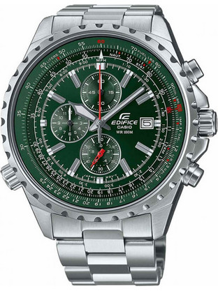 Casio Edifice Ανδρικό Ρολόι Χρονογράφος με Ασημί Μεταλλικό Μπρασελέ EF-527D-3AVUEF