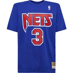 Mitchell & Ness Name Number Drazen Petrovic New Jersey Nets Ανδρικό Αθλητικό T-Shirt Royal Blue BMTRINTL1074-NJNDP