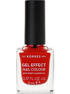 Korres Gel Effect 51 Rosy Red Gloss Βερνίκι Νυχιών Μακράς Διαρκείας 11ml