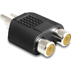 Αντάπτορας RCA Αρσενικό Σε 2x RCA Θηλυκό Μαύρο Powertech CAB-R020