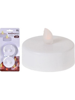 ΚΕΡΙΑ ΡΕΣΩ LED ΛΕΥΚΑ JUMBO 5,8x5,5cm 2τμχ TIMER