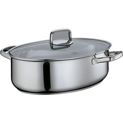 Kuchenprofi Γάστρα 38cm- 8,5L με Γυάλινο Καπάκι Gourmet Pisa -Ανοξείδωτη