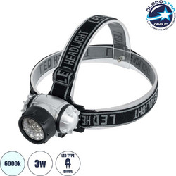 Globostar 79053 Φακός Κεφαλής Εργασίας Μπαταρίας Led 1000lm